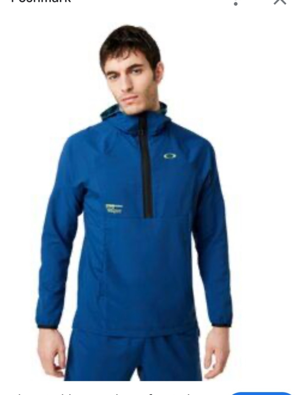 Oakley Men's Windbreaker Pullover Jacket - Royal Blue XL